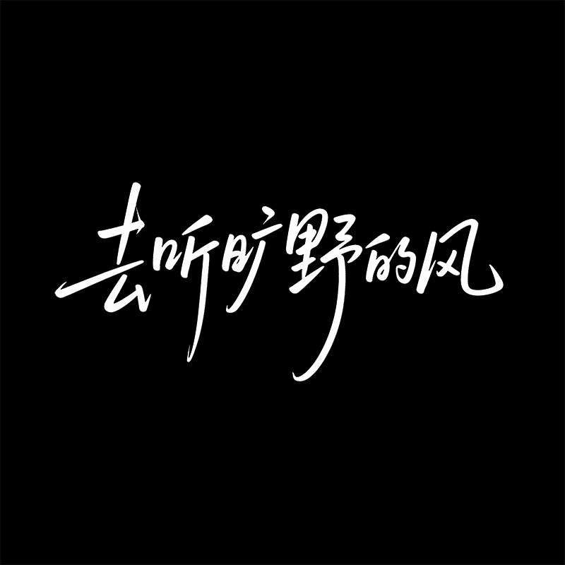 去听旷野的风ai字体设计