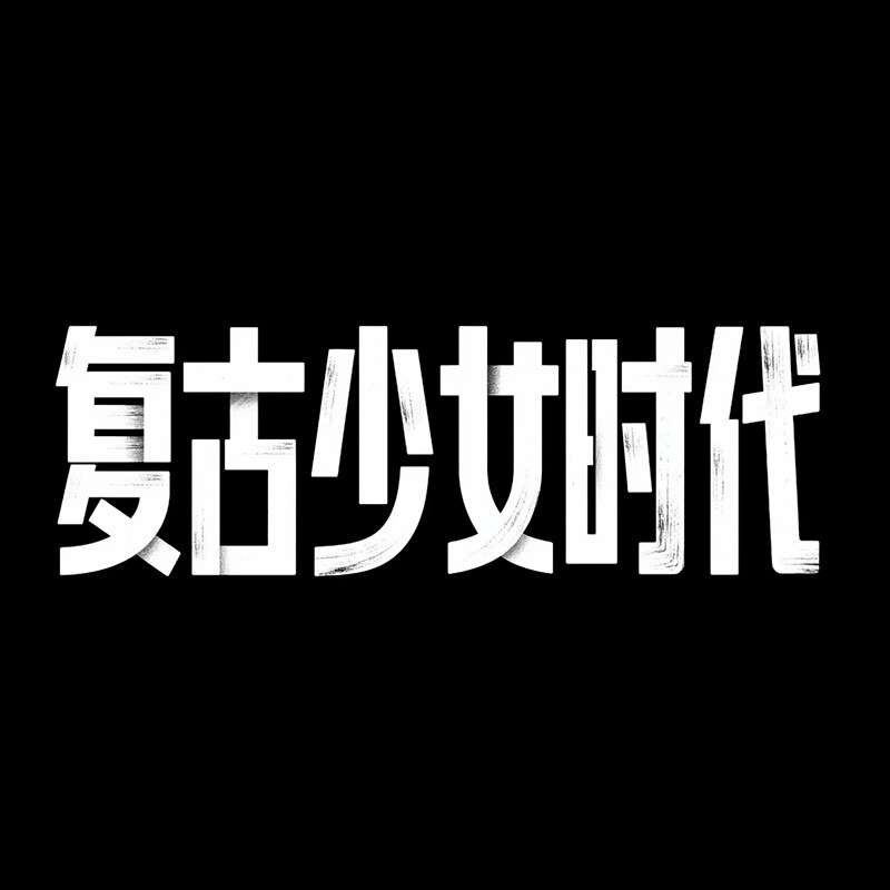 复古少女时代ai字体设计
