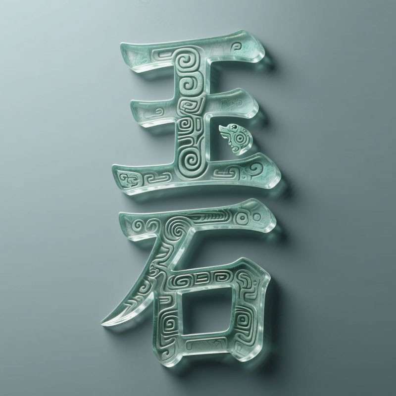 玉石ai字体设计