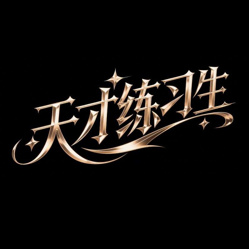 '天才练习生'花体字AI字体设计