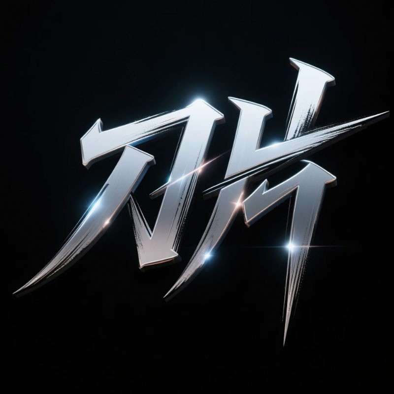 刀片ai字体设计