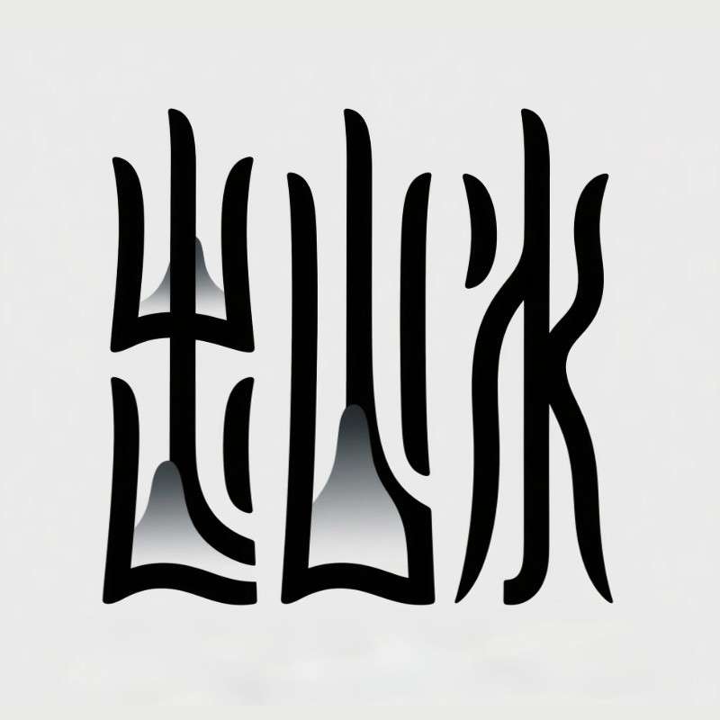 出山水ai字体设计