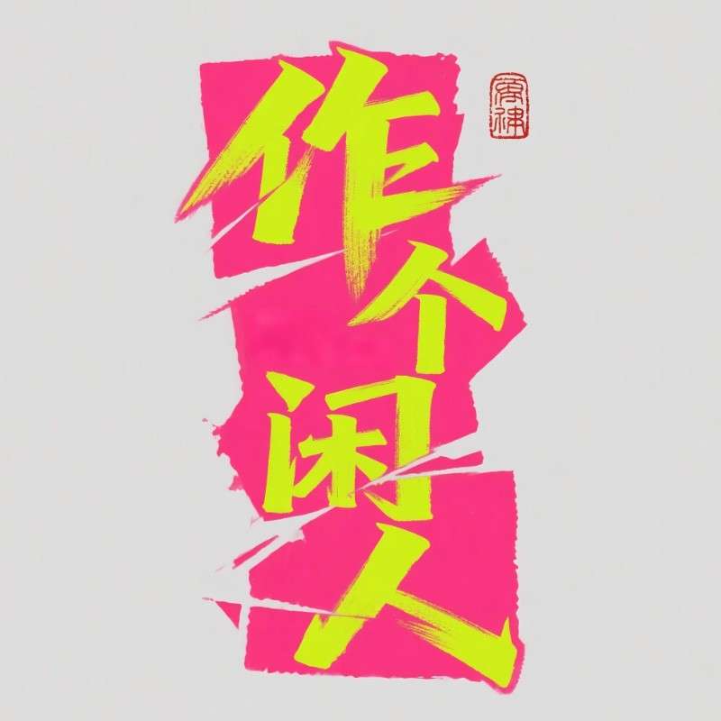 作个闲人ai字体设计