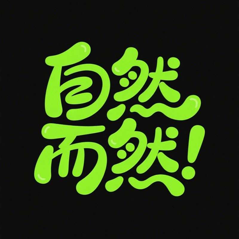 自然而然ai字体设计