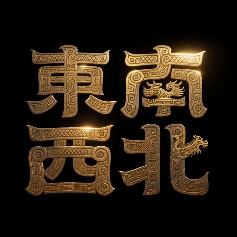 东南西北ai字体设计