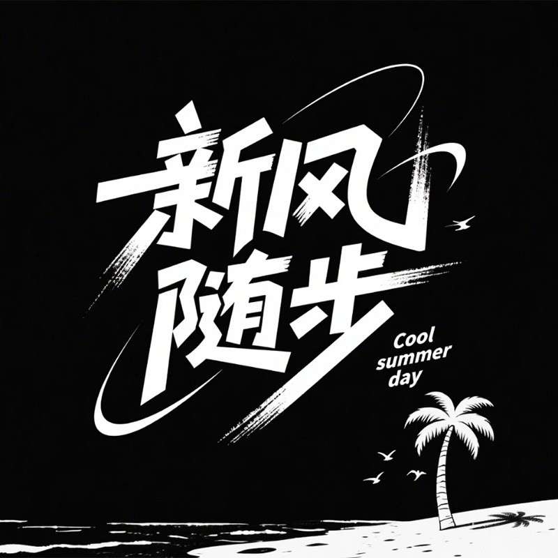 新风随步ai字体设计