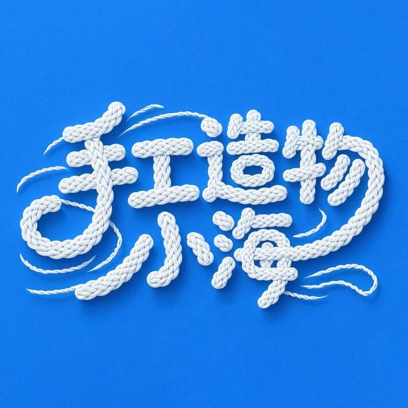 '手工造物小海'手写字AI字体设计