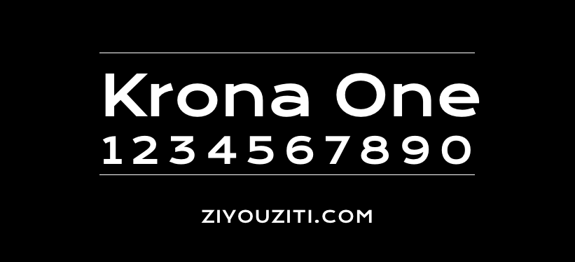 Krona One-免费商用字体下载