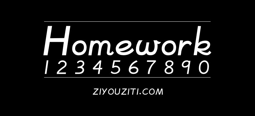 Homework-免费商用字体下载