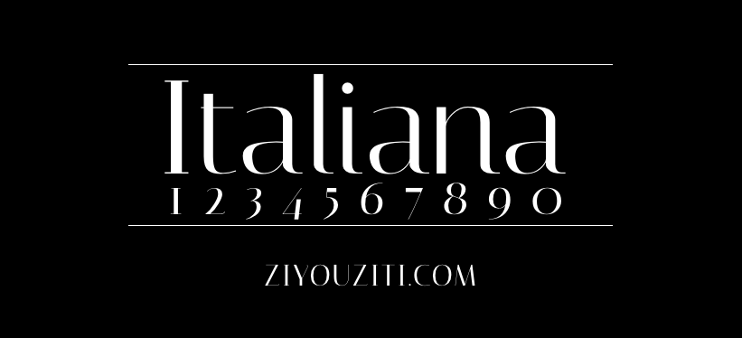 Italiana-免费商用字体下载