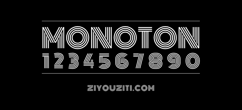 Monoton-免费字体下载