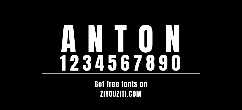 Anton-免费商用字体下载