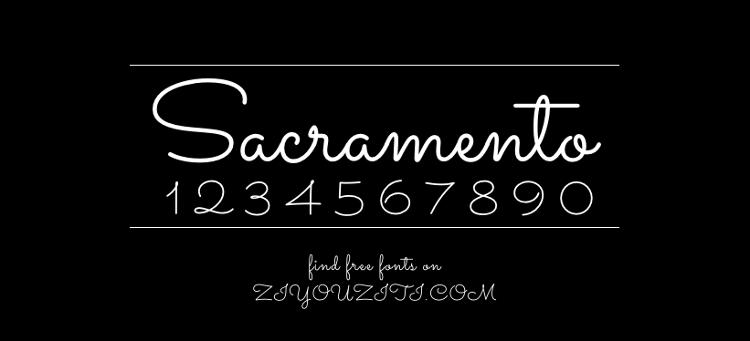 Sacramento-免费商用字体下载