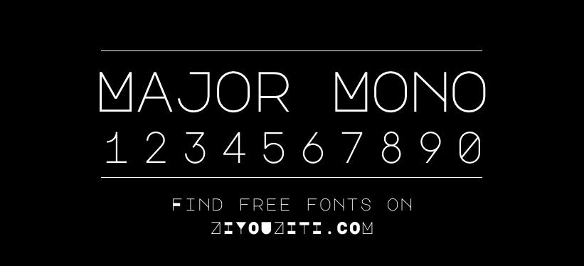 Major Mono Display-免费商用字体下载
