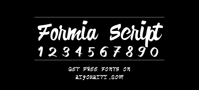 Formia Script-免费商用字体下载