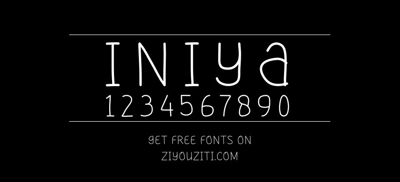 Iniya-免费商用字体下载