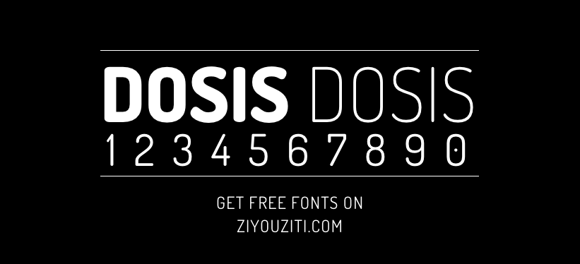 Dosis-免费商用字体下载