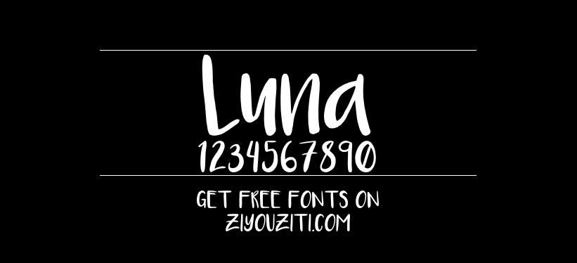 Luna-免费商用字体下载