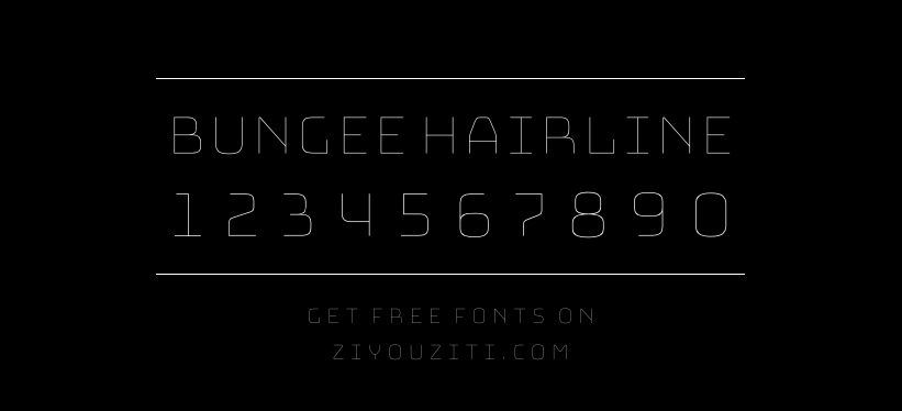 Bungee Hairline-免费商用字体下载