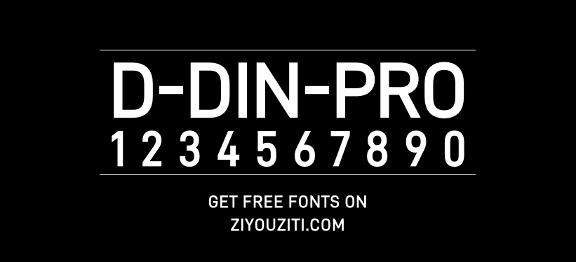 D-DIN-PRO-免费商用字体下载