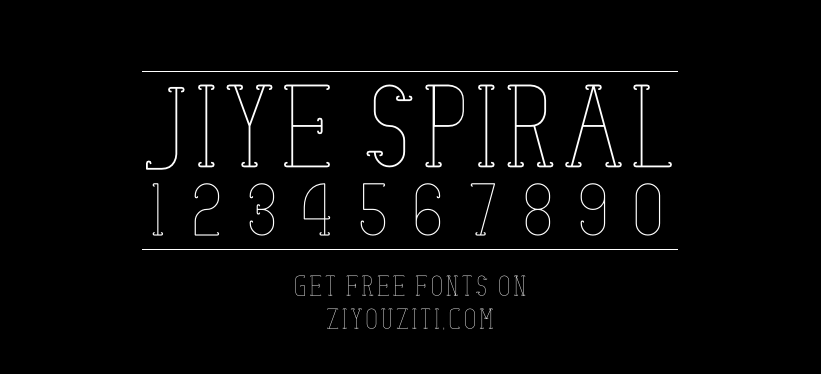 Jiye spiral-免费字体下载