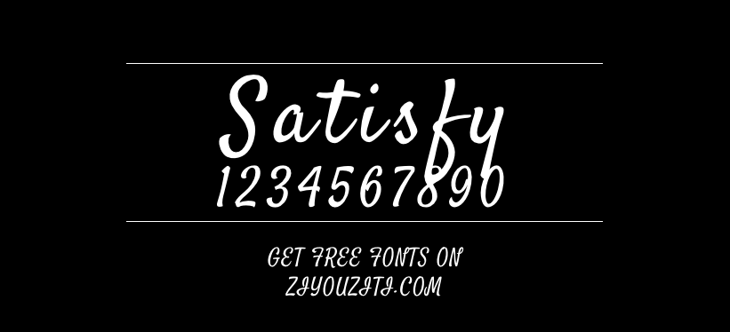 Satisfy-免费商用字体下载