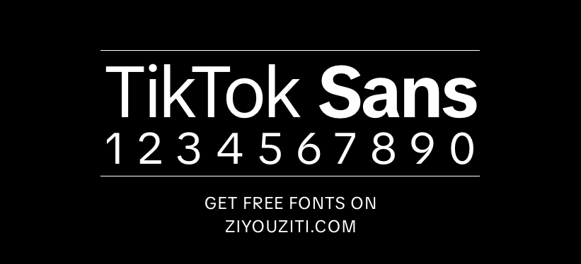 TikTokSans预览