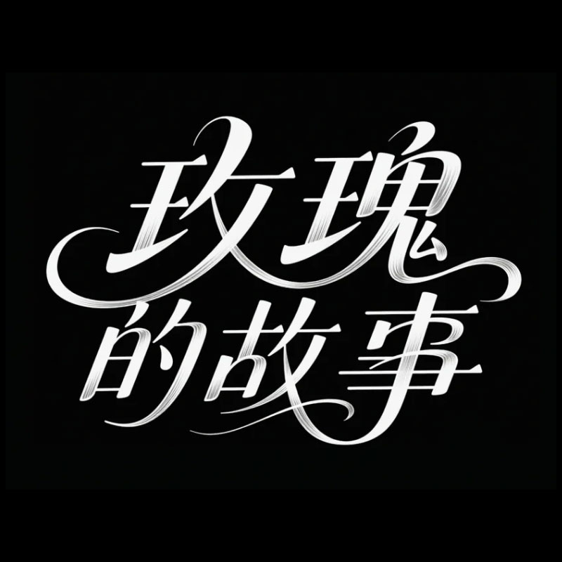 玫瑰的故事ai字体设计
