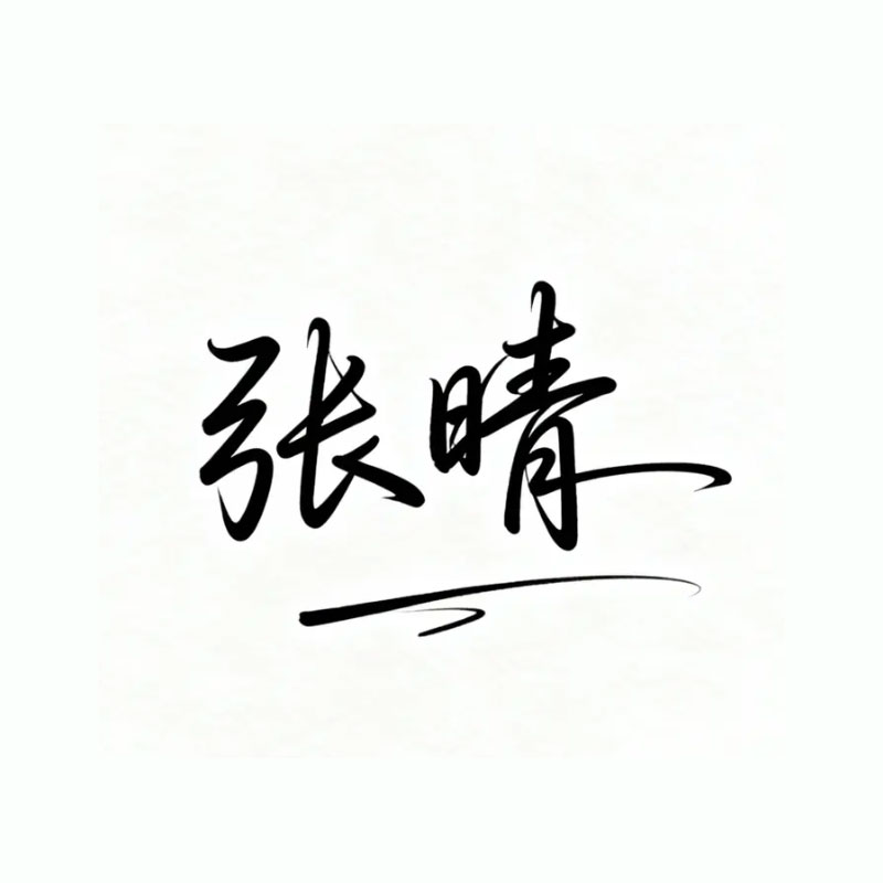张晴签名字ai字体设计